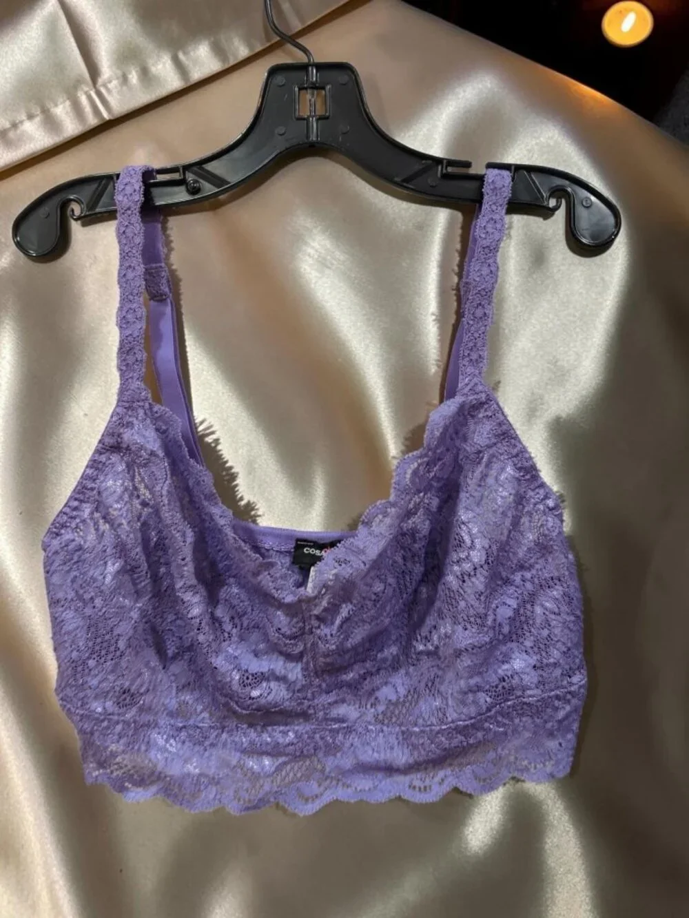 Cosabella 2 pack Lace Pink/Purple Size L Bralette Made in Italy  NEW WO TAGS!